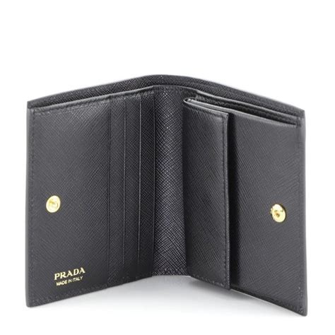 prada monochrome leather french wallet|prada wallet on sale.